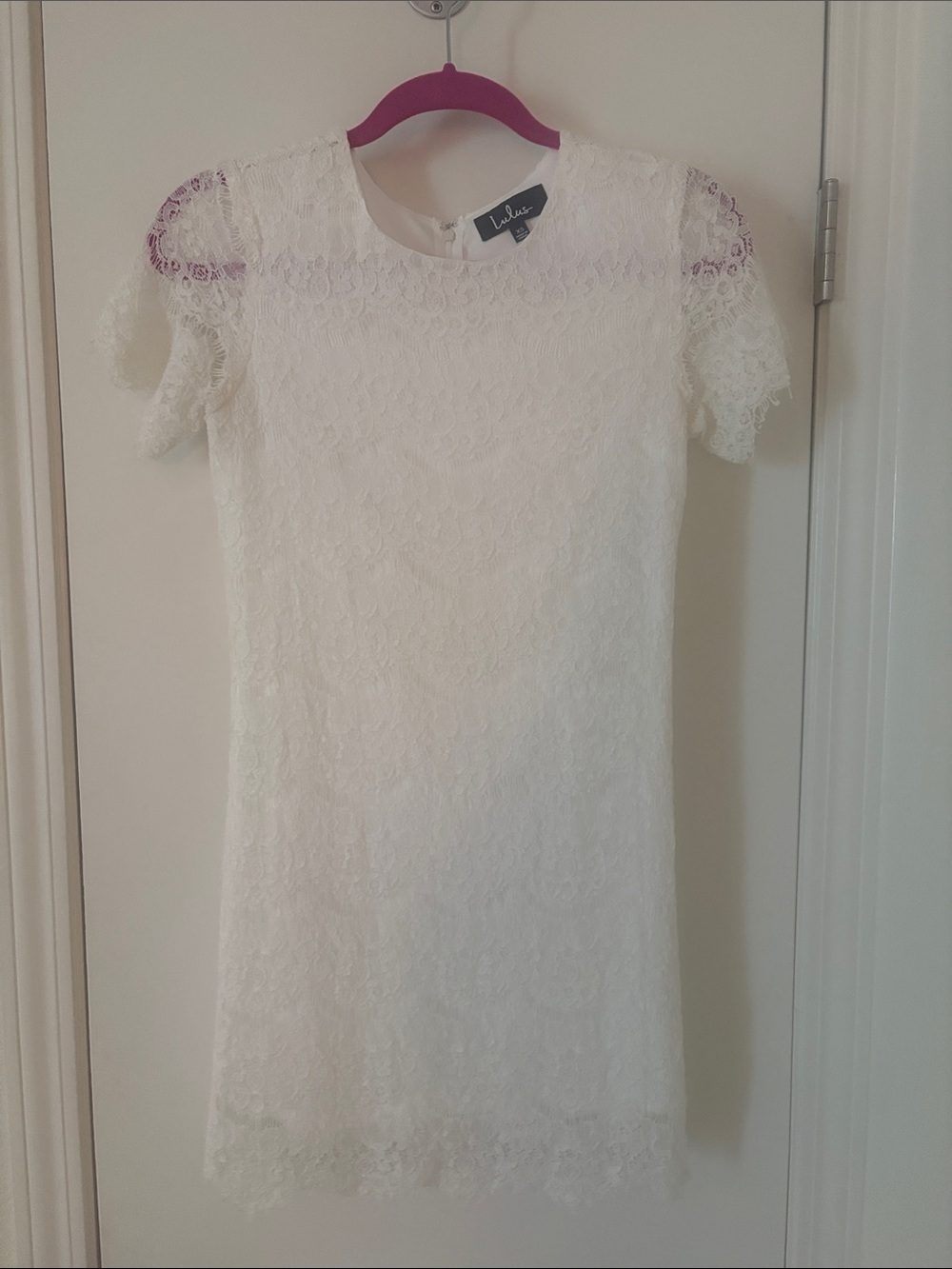 Lulu's White Lace Dress XS